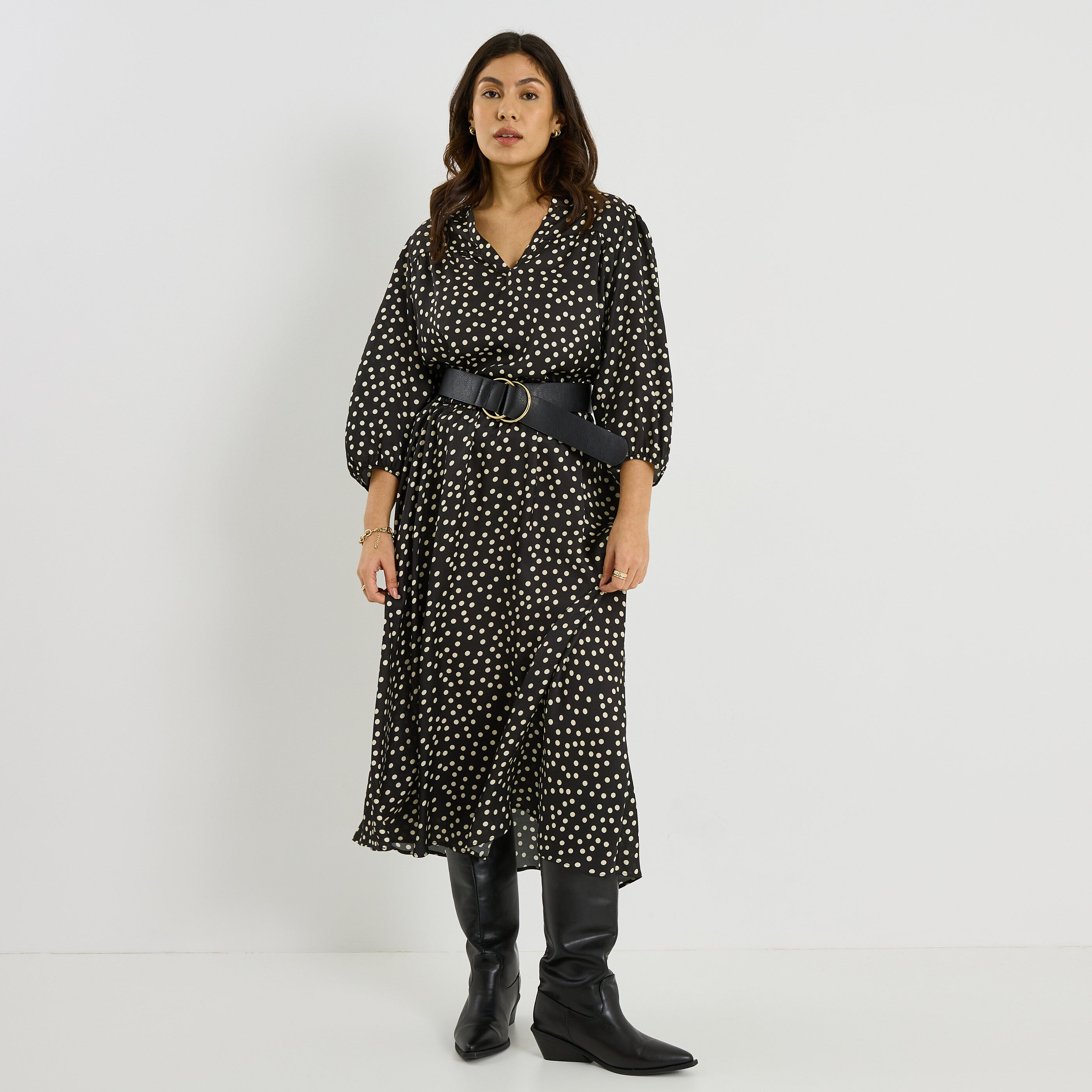 Blouse imprim&eacute; pois femme