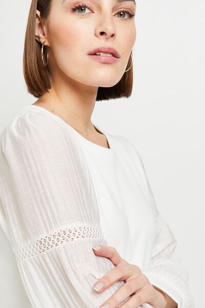 Sweat manches chemisier femme