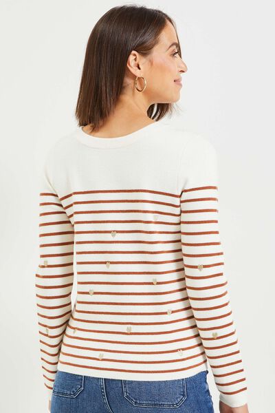 Pull rayé femme