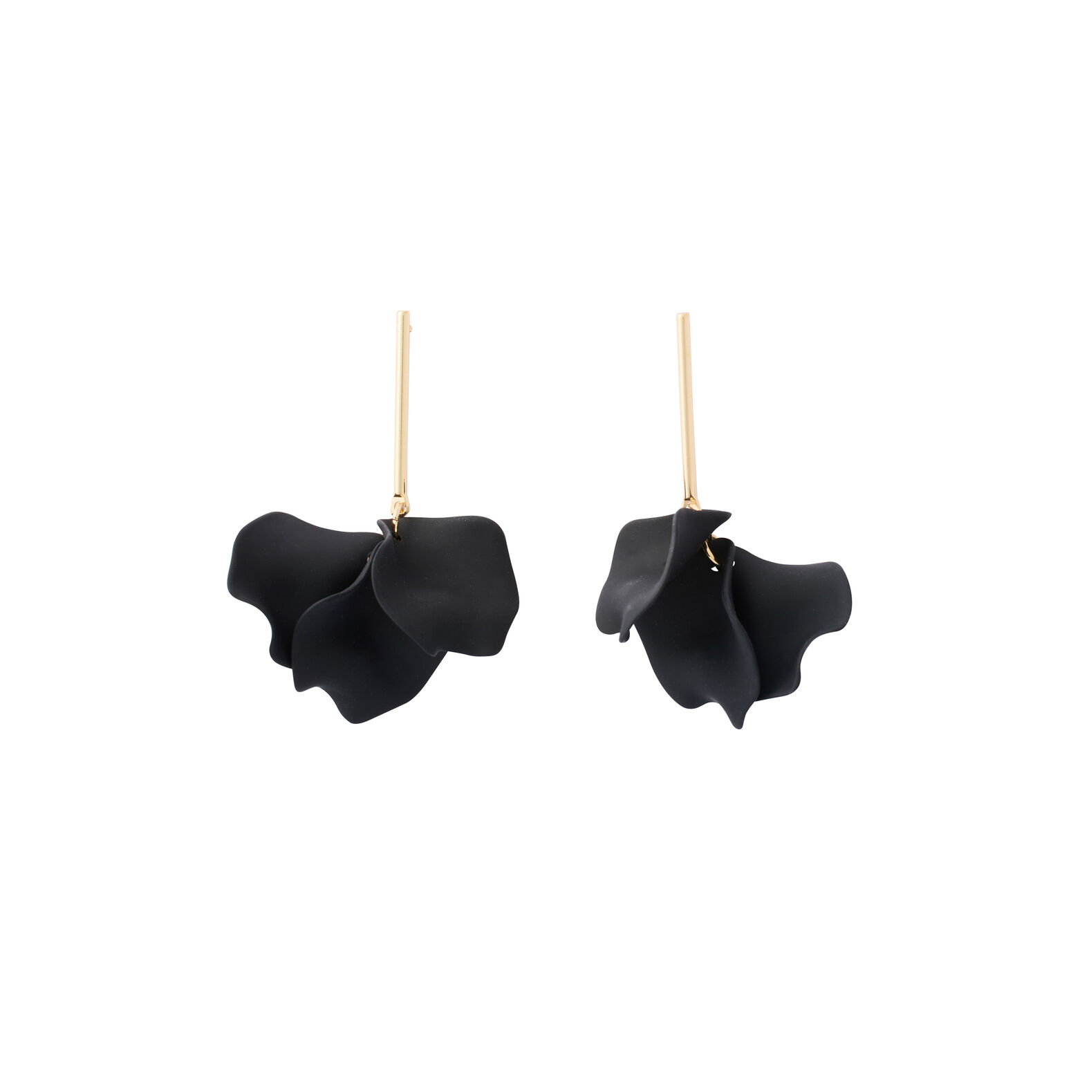 Boucles d'oreilles pétales noirs