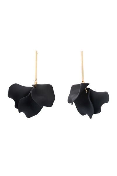 Boucles d'oreilles pétales noirs