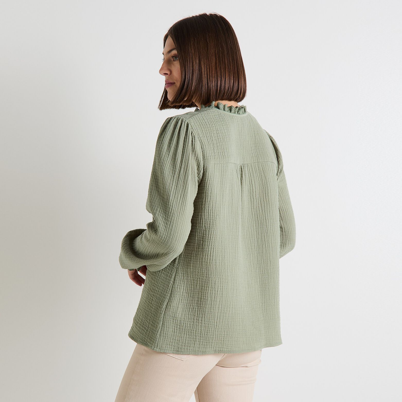 Chemise en gaze de coton femme