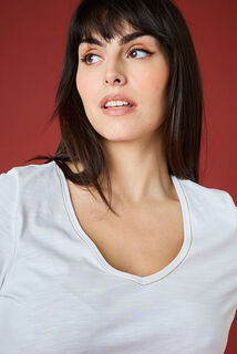 Tshirt basique col V femme