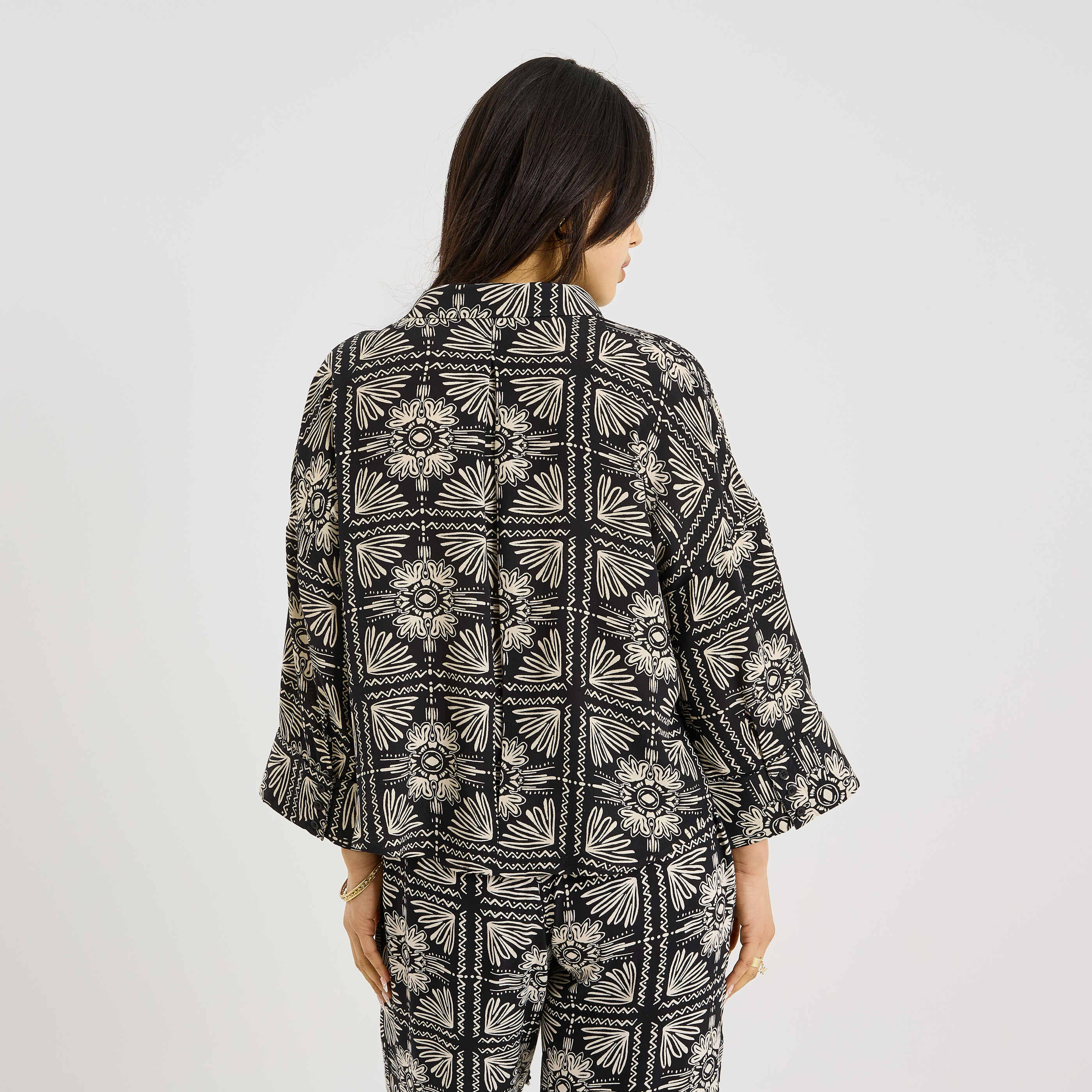 Chemise imprim&eacute; ethnique femme