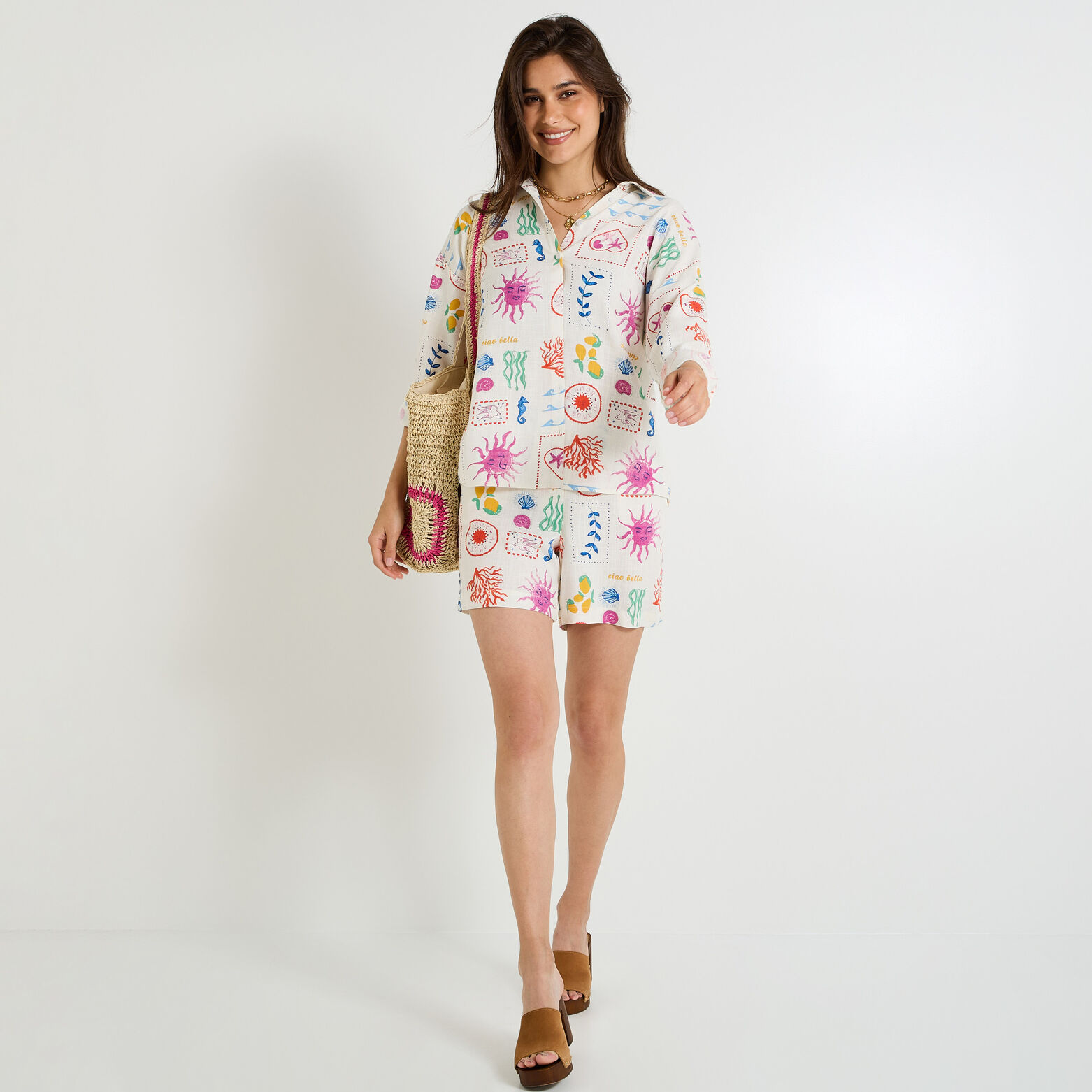 Chemise imprimée femme