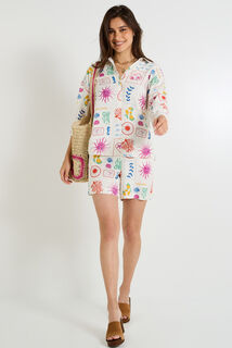 Chemise imprimée femme