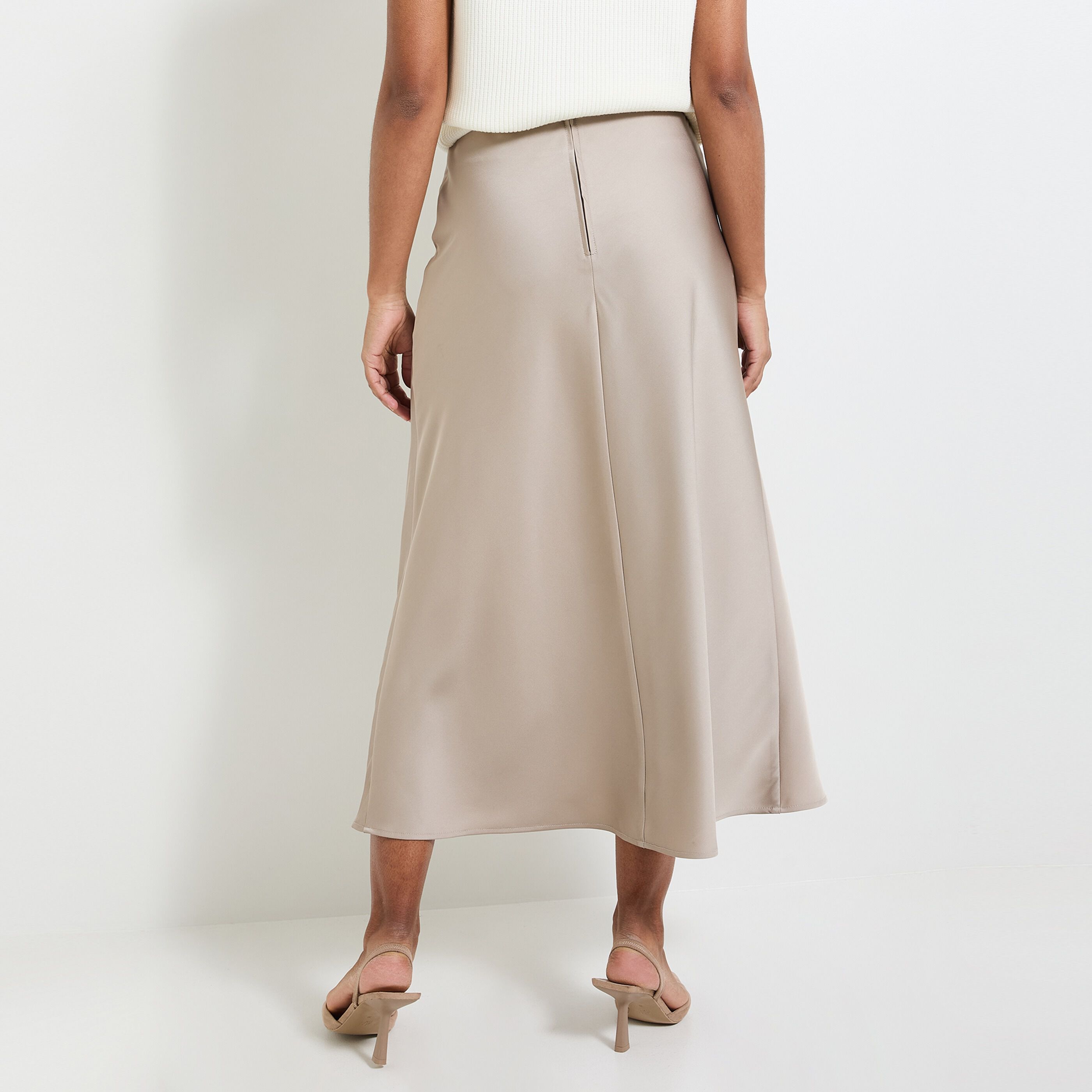 Jupe longue satin&eacute;e femme