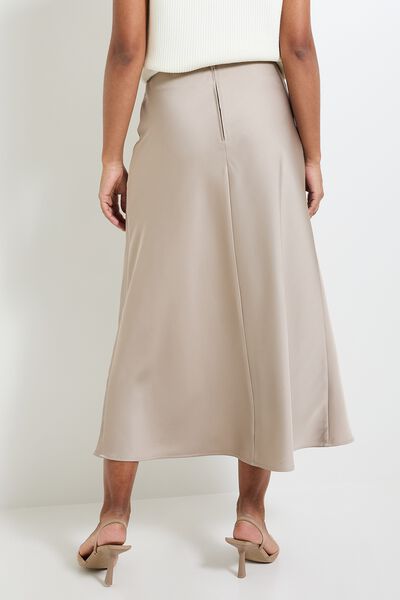 Jupe longue satinée femme