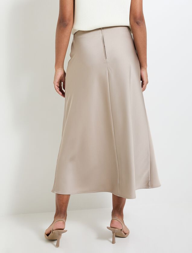 Jupe longue satinée femme