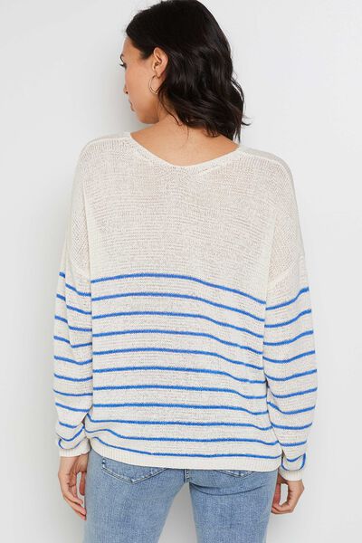 Pull maille col V