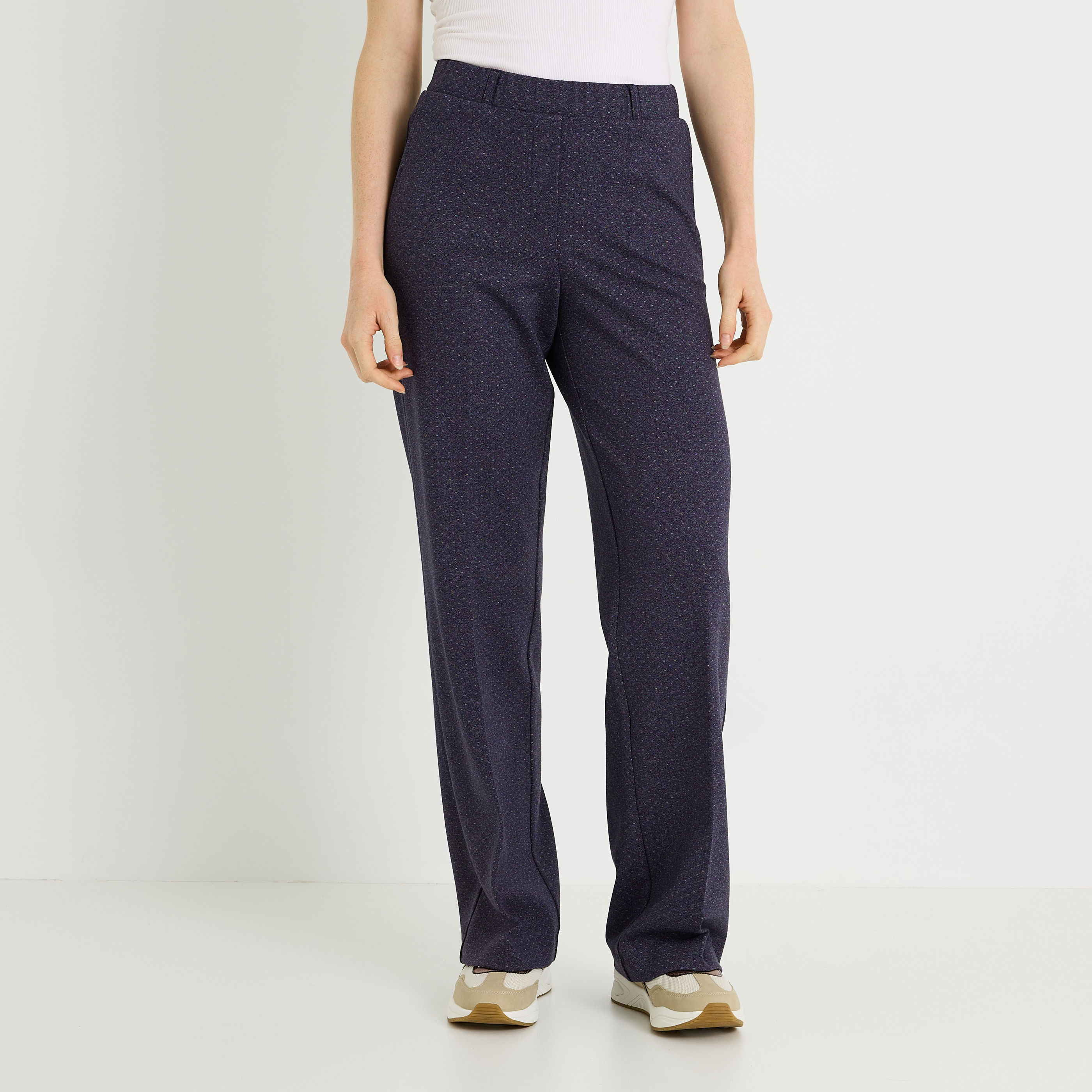 Pantalon large en maille femme