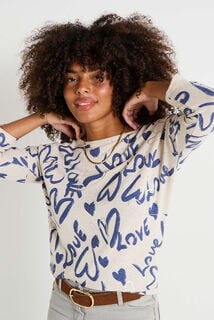 T-shirt imprimé cœurs femme