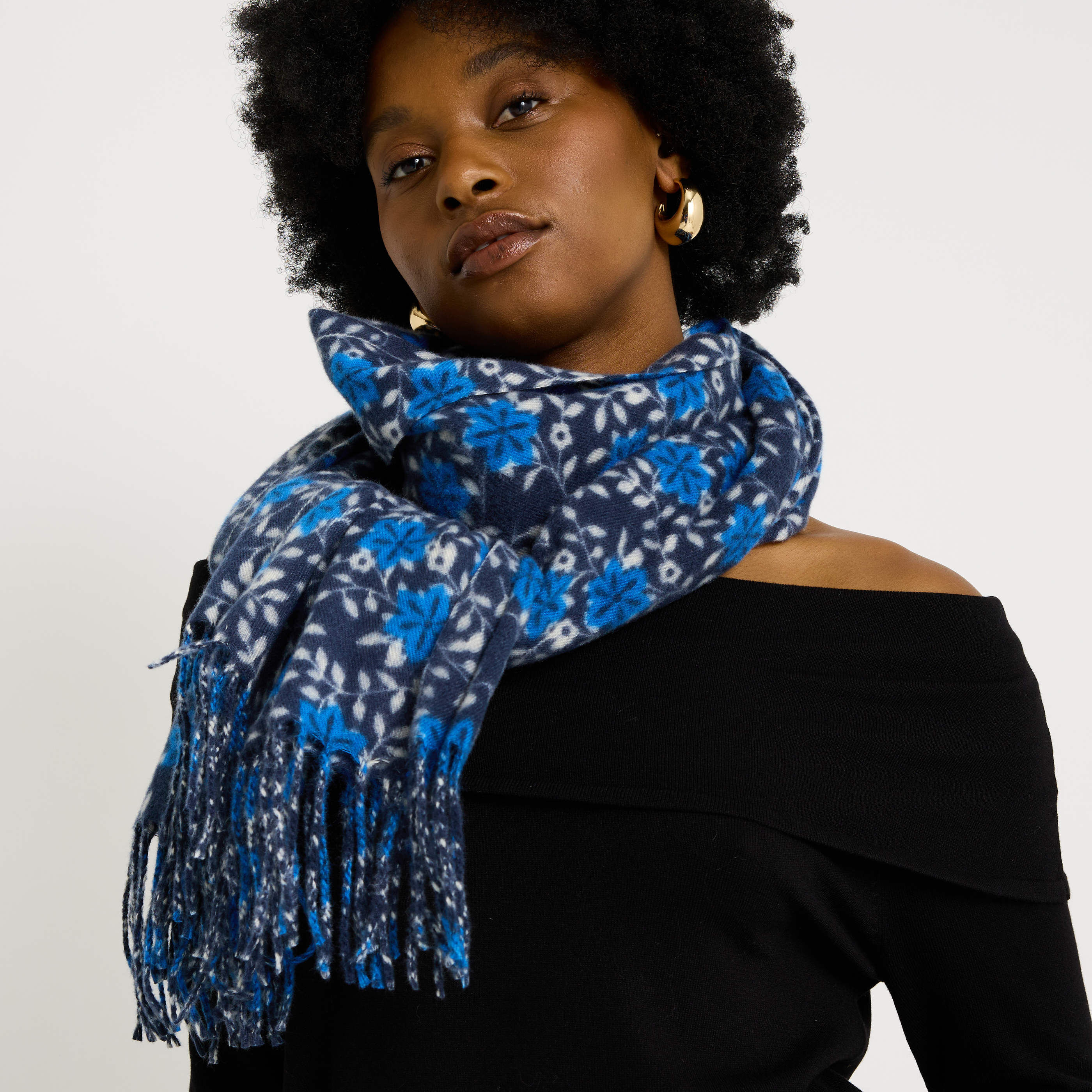 &Eacute;charpe motif fleuri femme