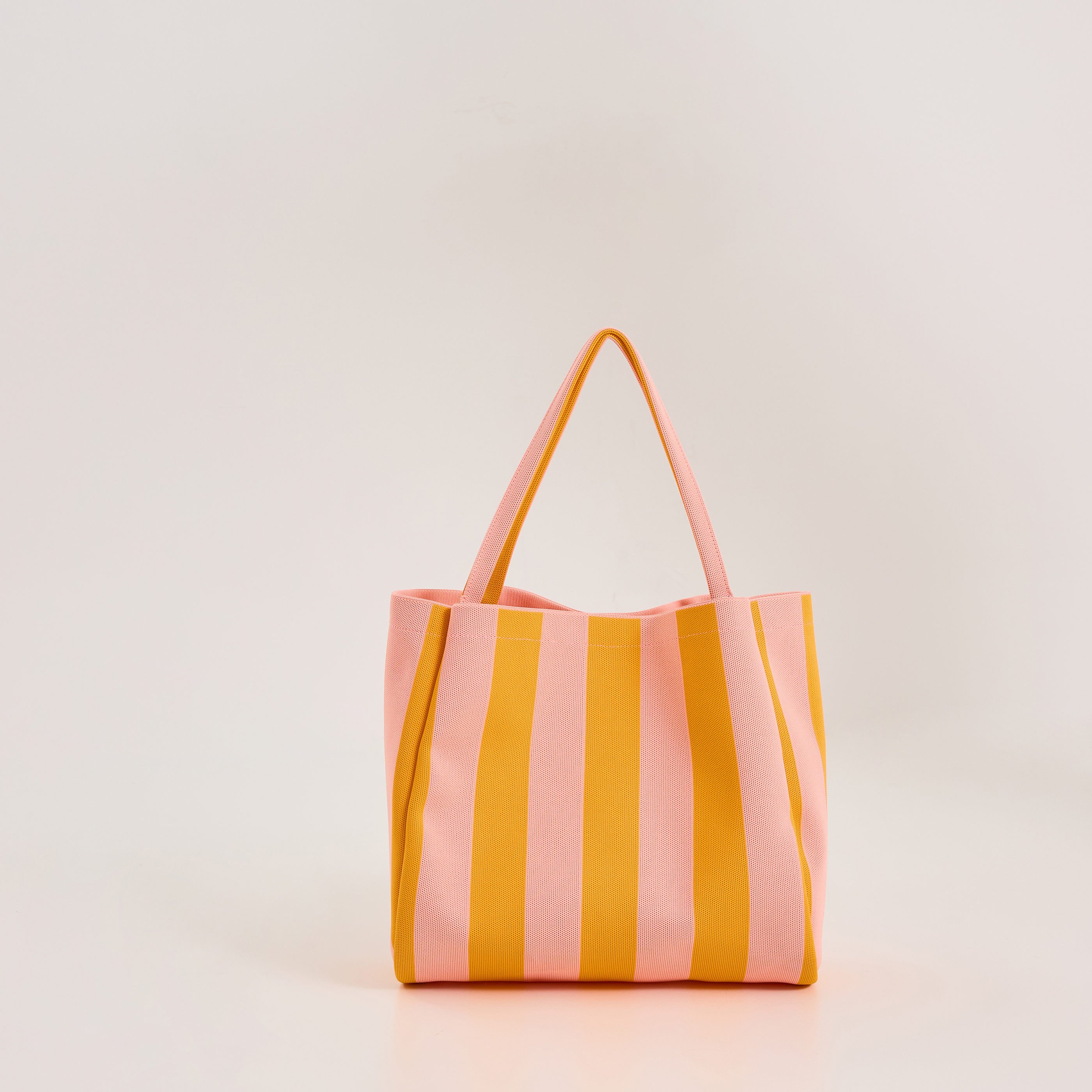 Grand sac de plage ray&eacute; bicolore femme