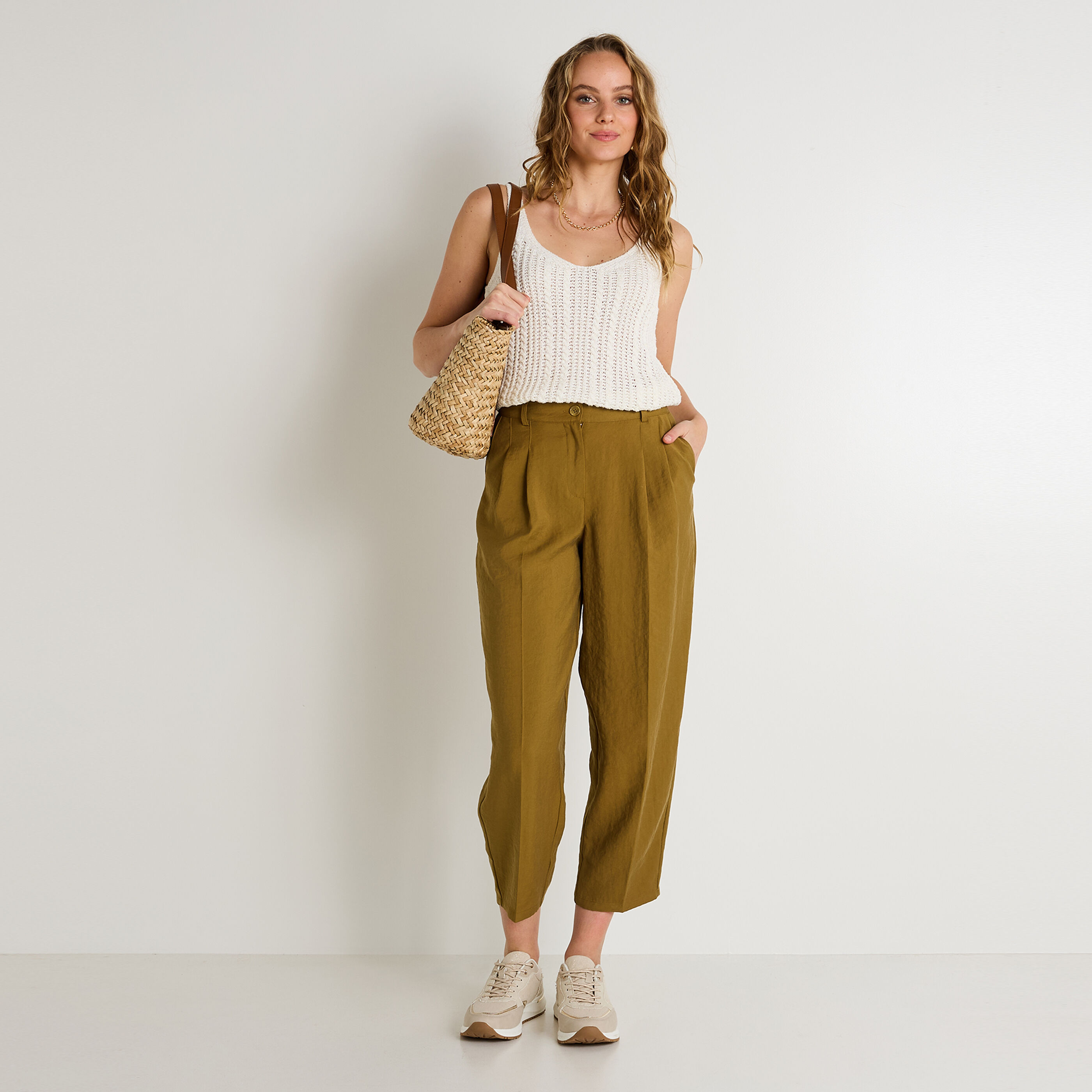 Pantalon ballon fluide femme