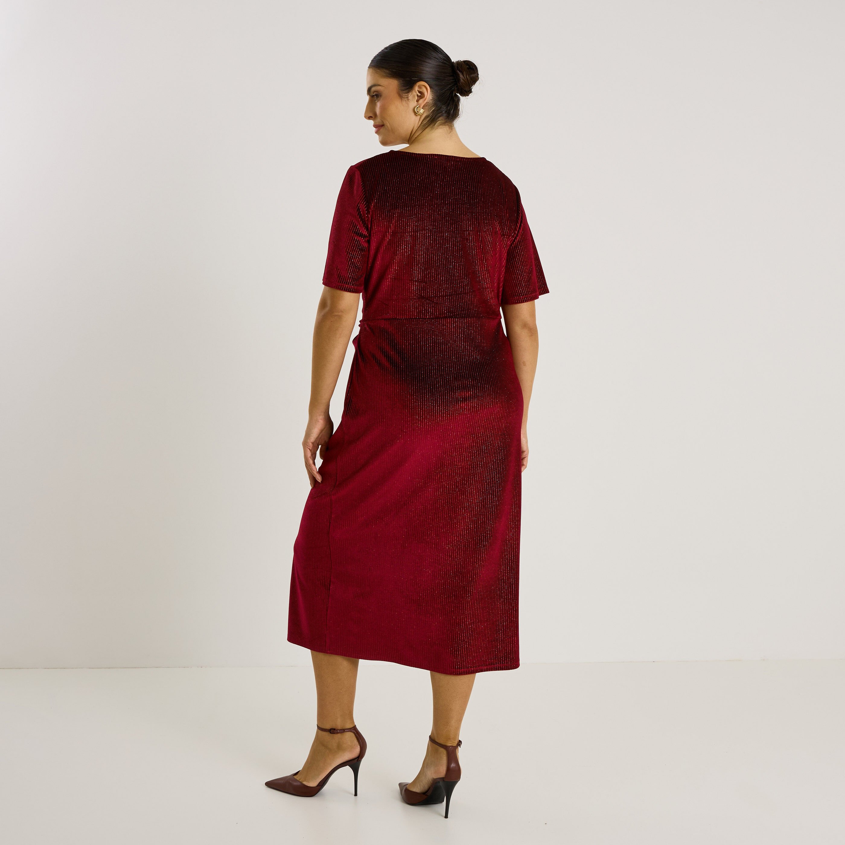 Robe longue en maille fluide