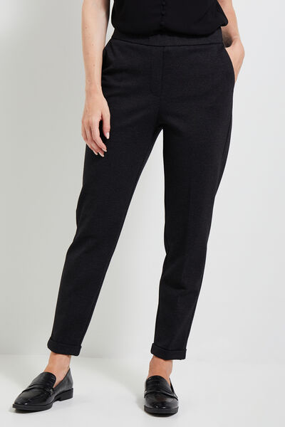 Pantalon cigarette maille femme