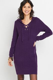 Robe pull à capuche femme
