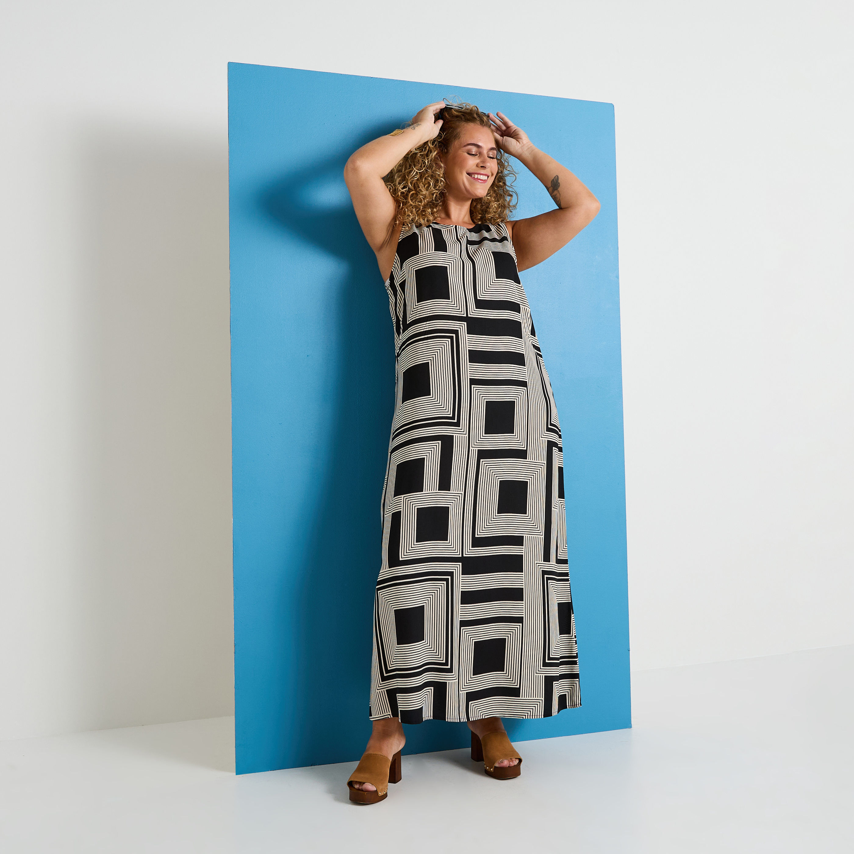 Robe longue &eacute;t&eacute; imprim&eacute;e