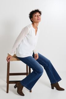 Chemise col V femme