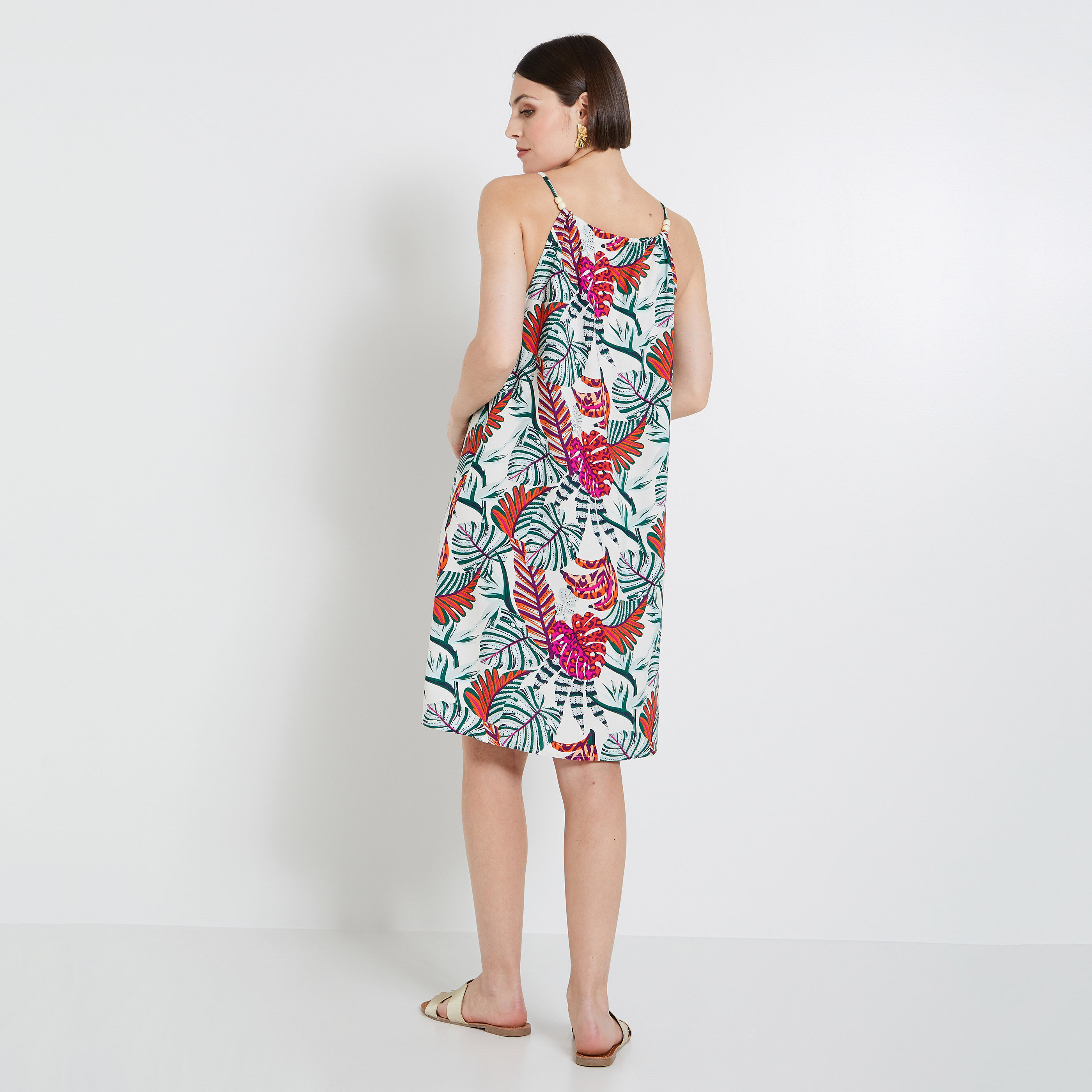 Robe suspendue imprim&eacute;e femme