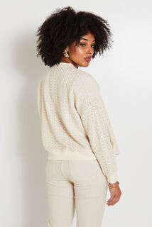 Veste bomber crochet femme
