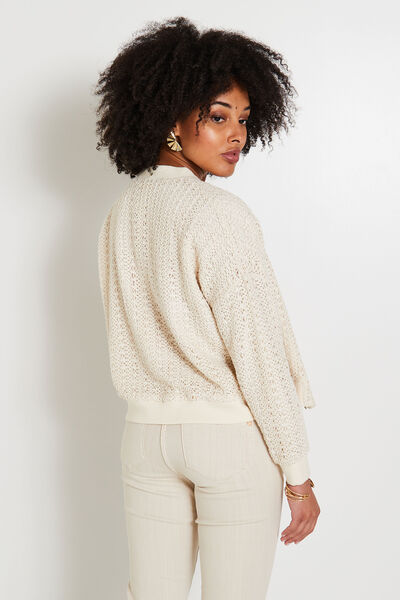 Veste bomber crochet femme