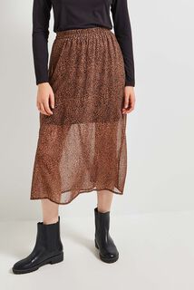 Jupe longue motif léopard femme
