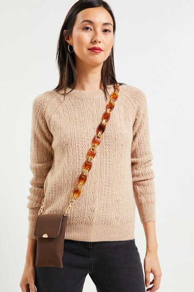 Pochette téléphone avec chaine fantaisie