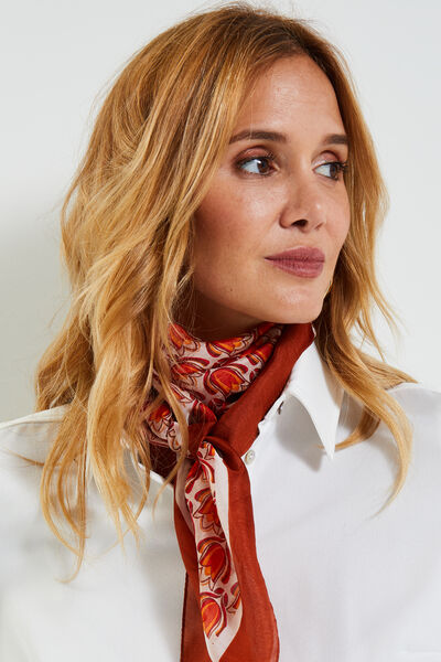 Foulard carré soie femme