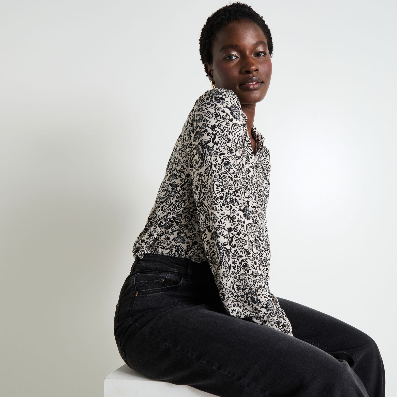 Blouse imprimée femme