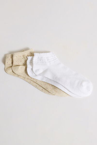Lot de 2 paires de socquettes femme