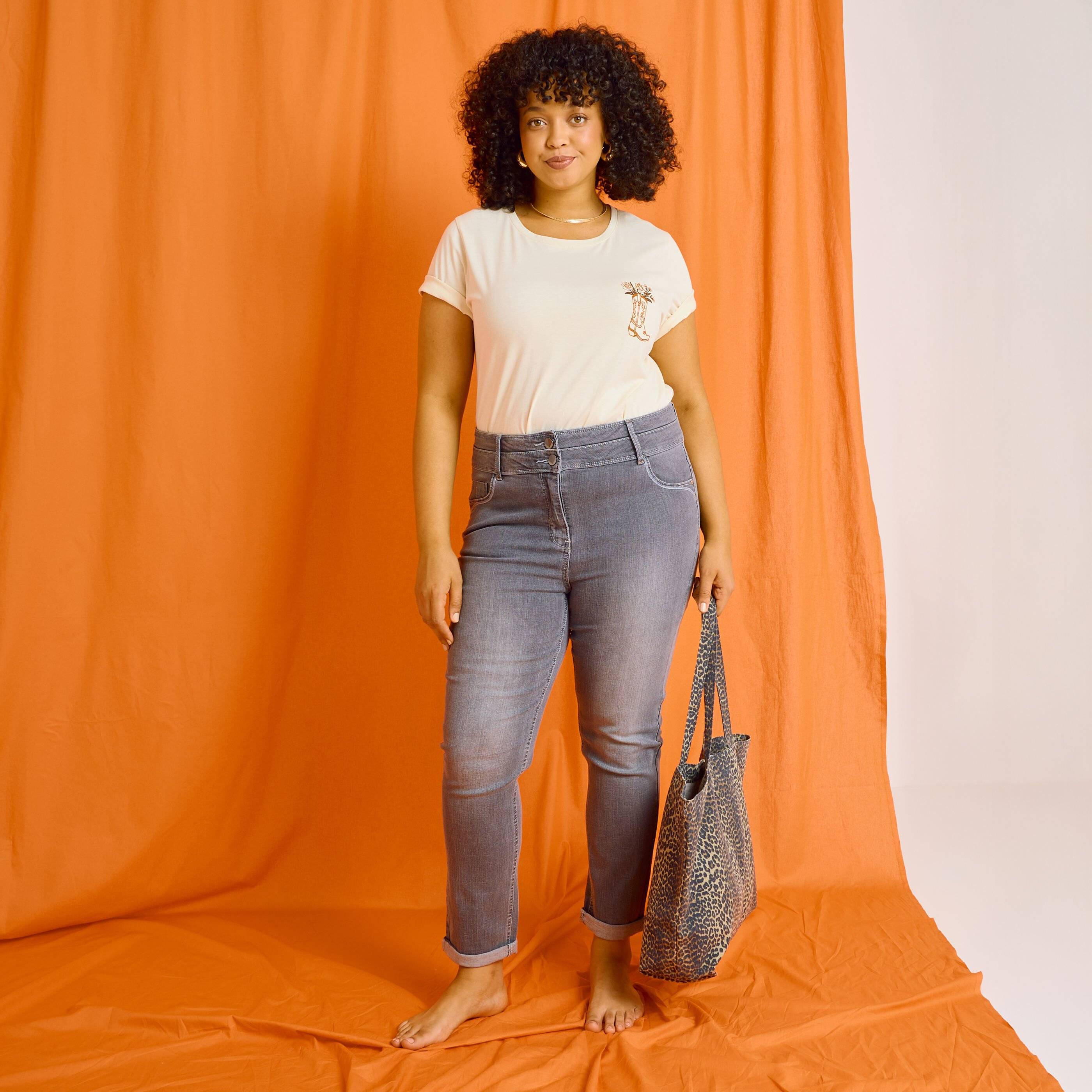 Jean raccourci HANOI R02 femme