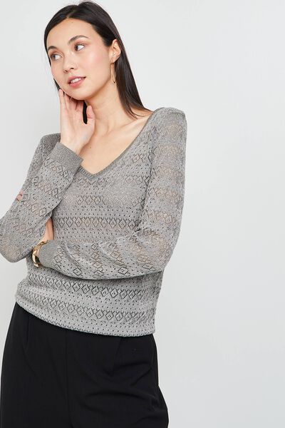 Pull ajouré femme