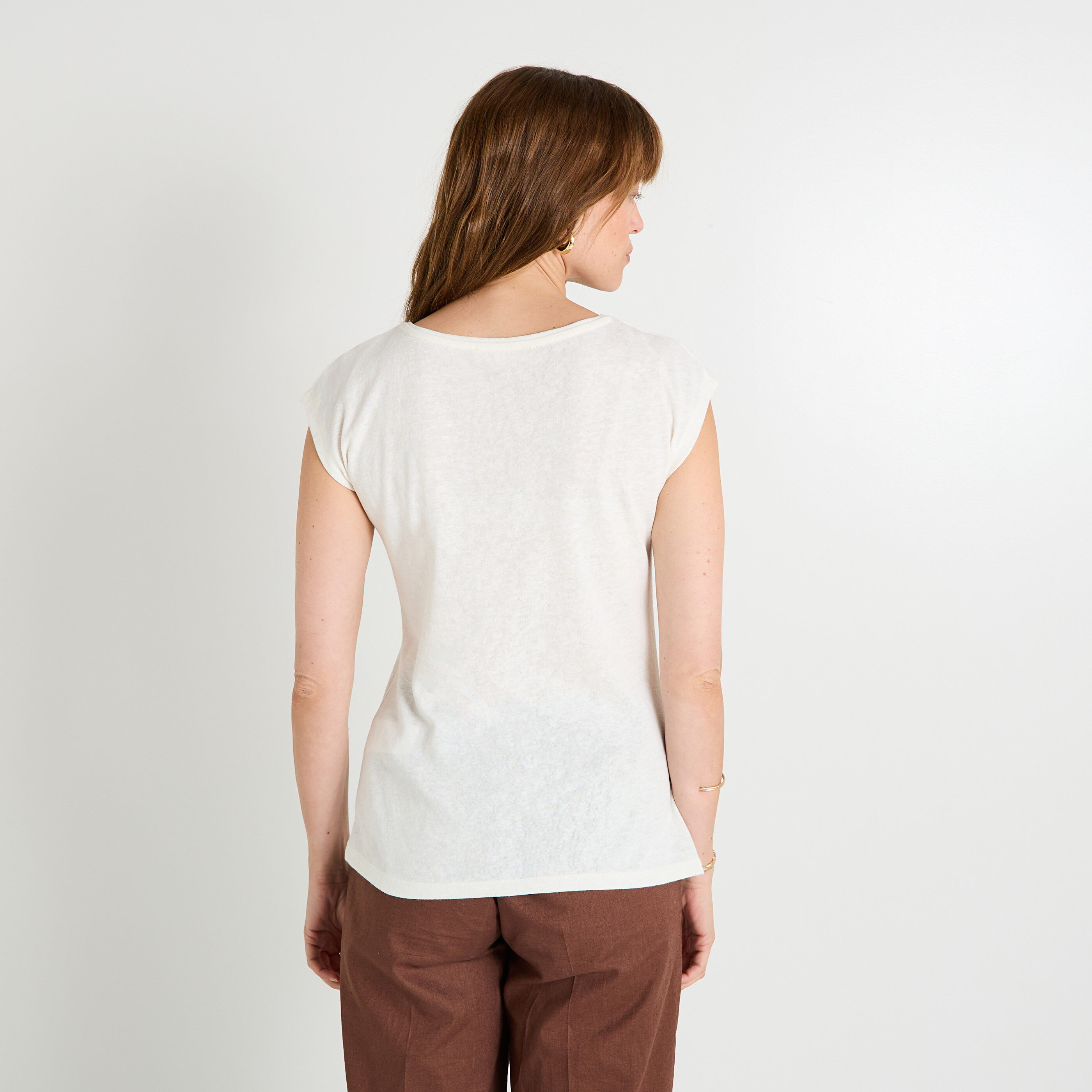 T-shirt col rond femme