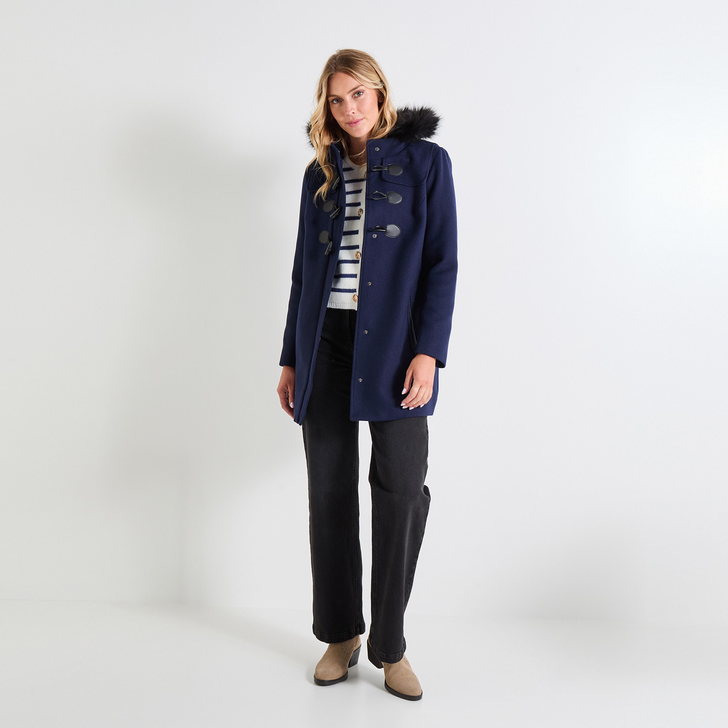Manteau mi-long femme