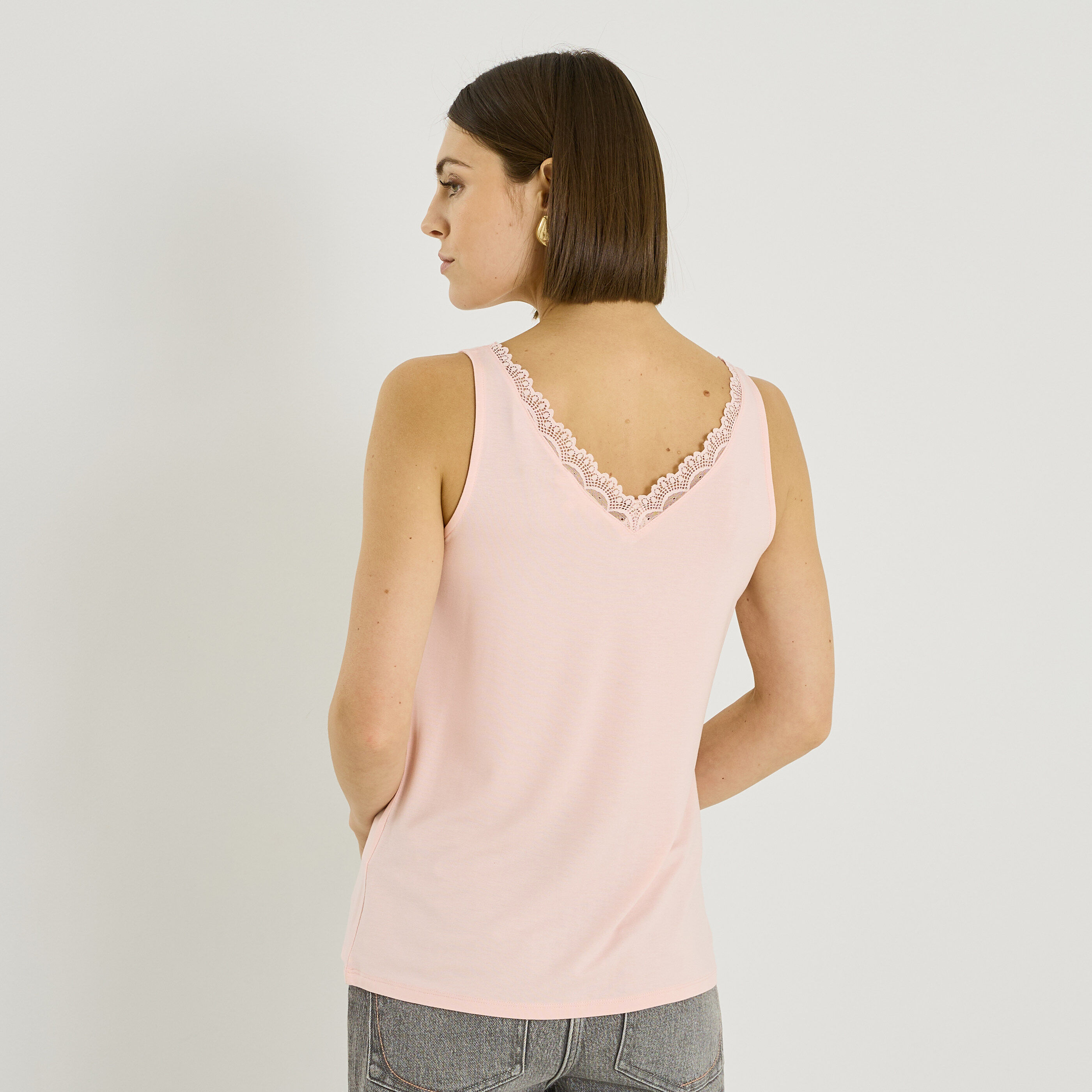 D&eacute;bardeur col V ajour&eacute; femme