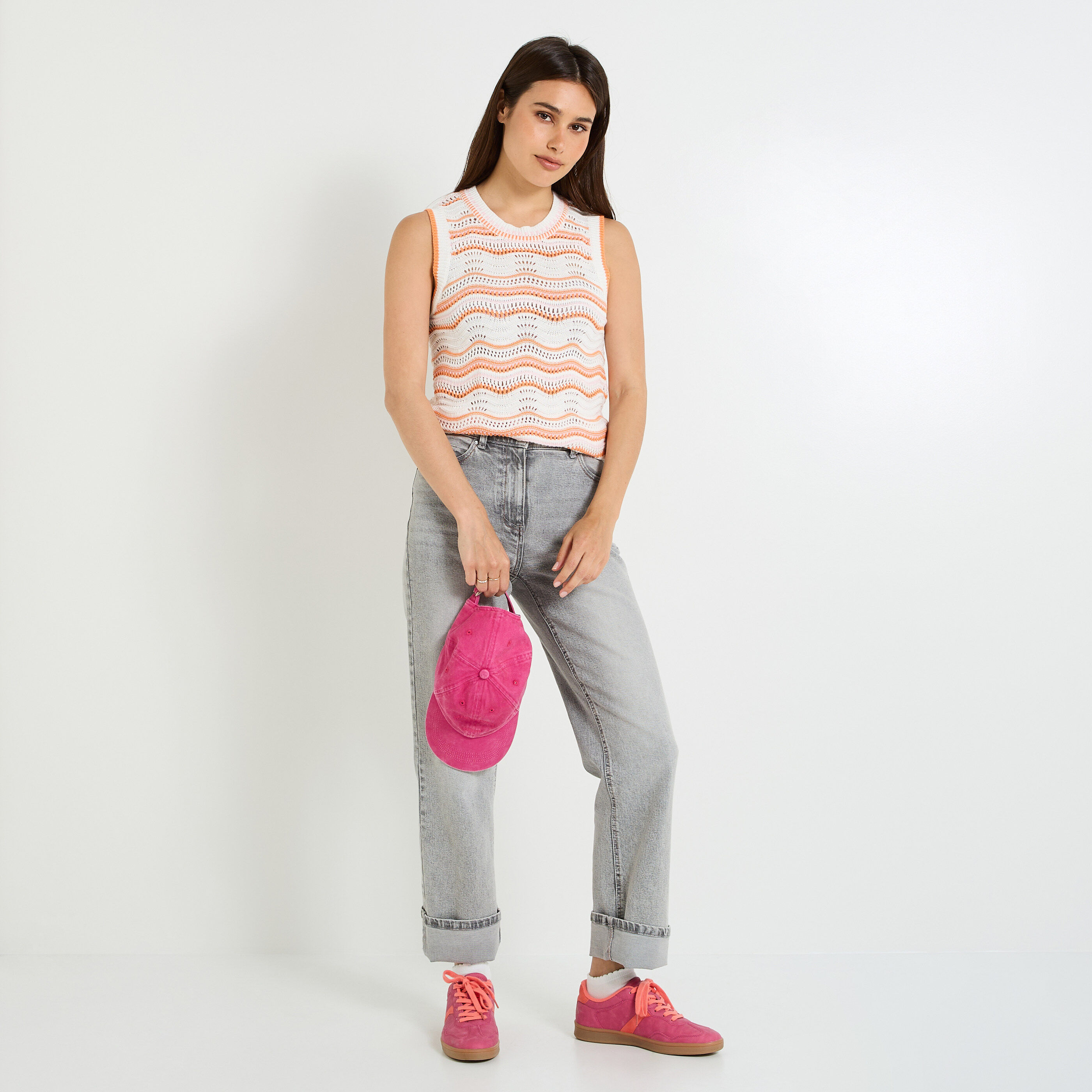 Pull sans manches femme