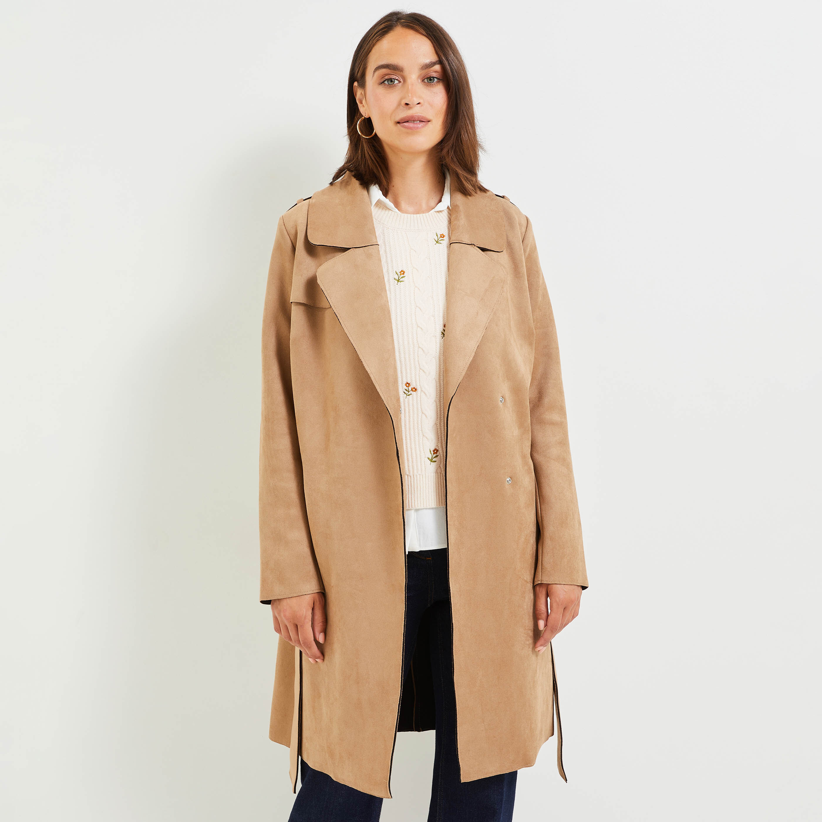 Trench femme suedine store