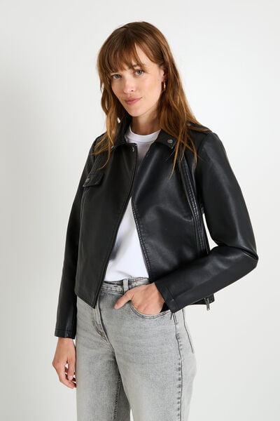 Perfecto en simili cuir femme