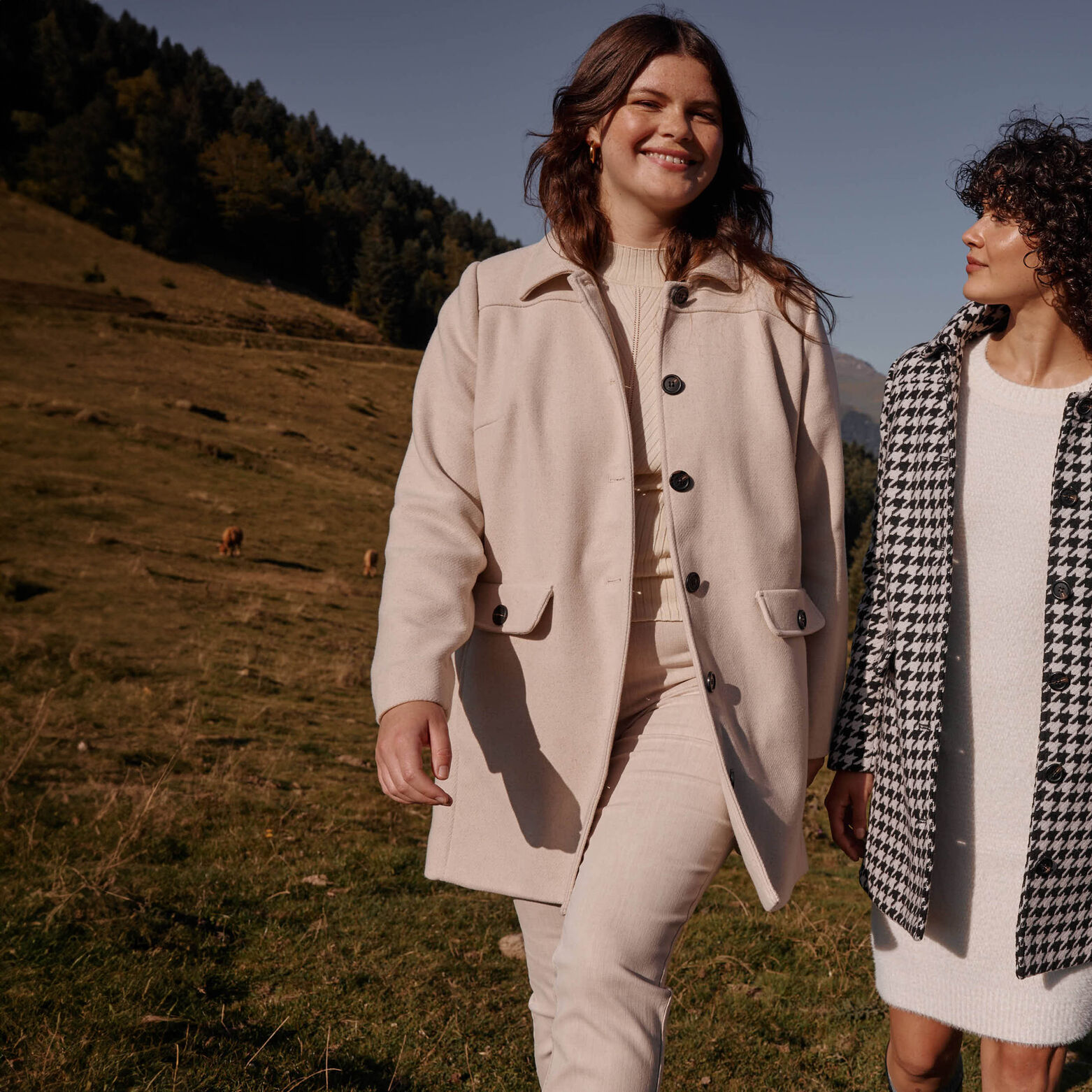 Manteau mi-long femme