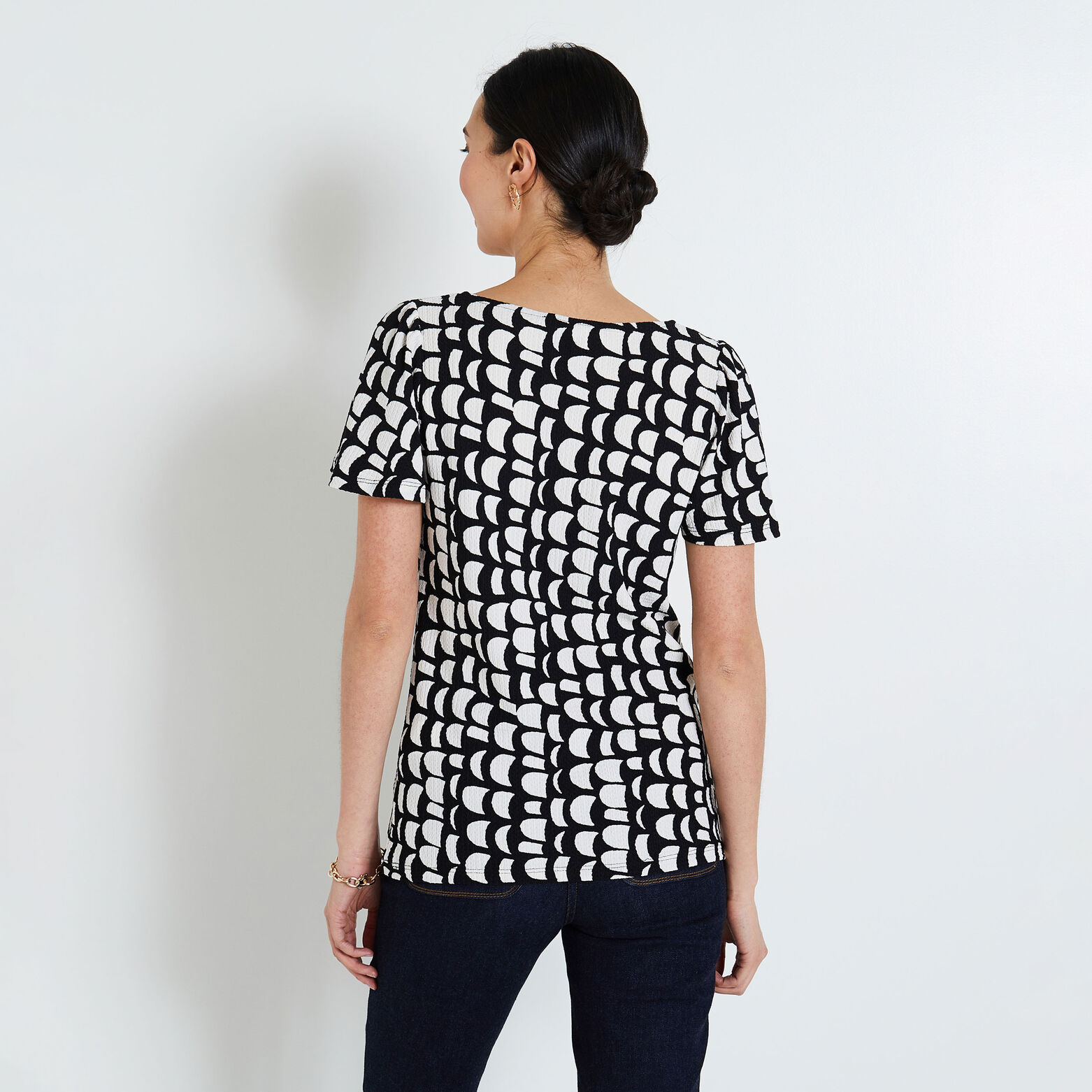 Tshirt imprimé géométrique femme