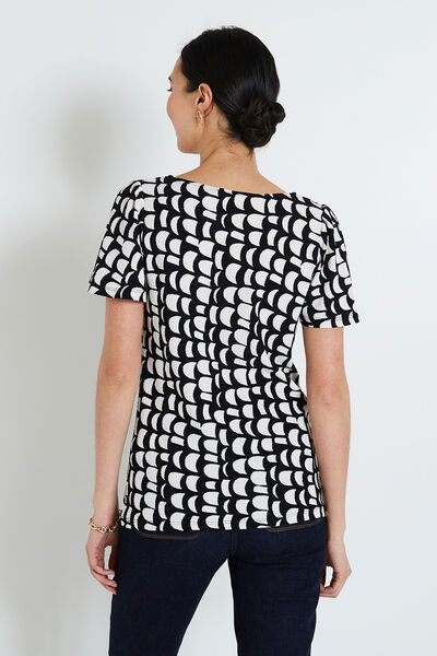 Tshirt imprimé géométrique femme