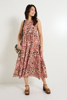 Robe longue imprimée femme