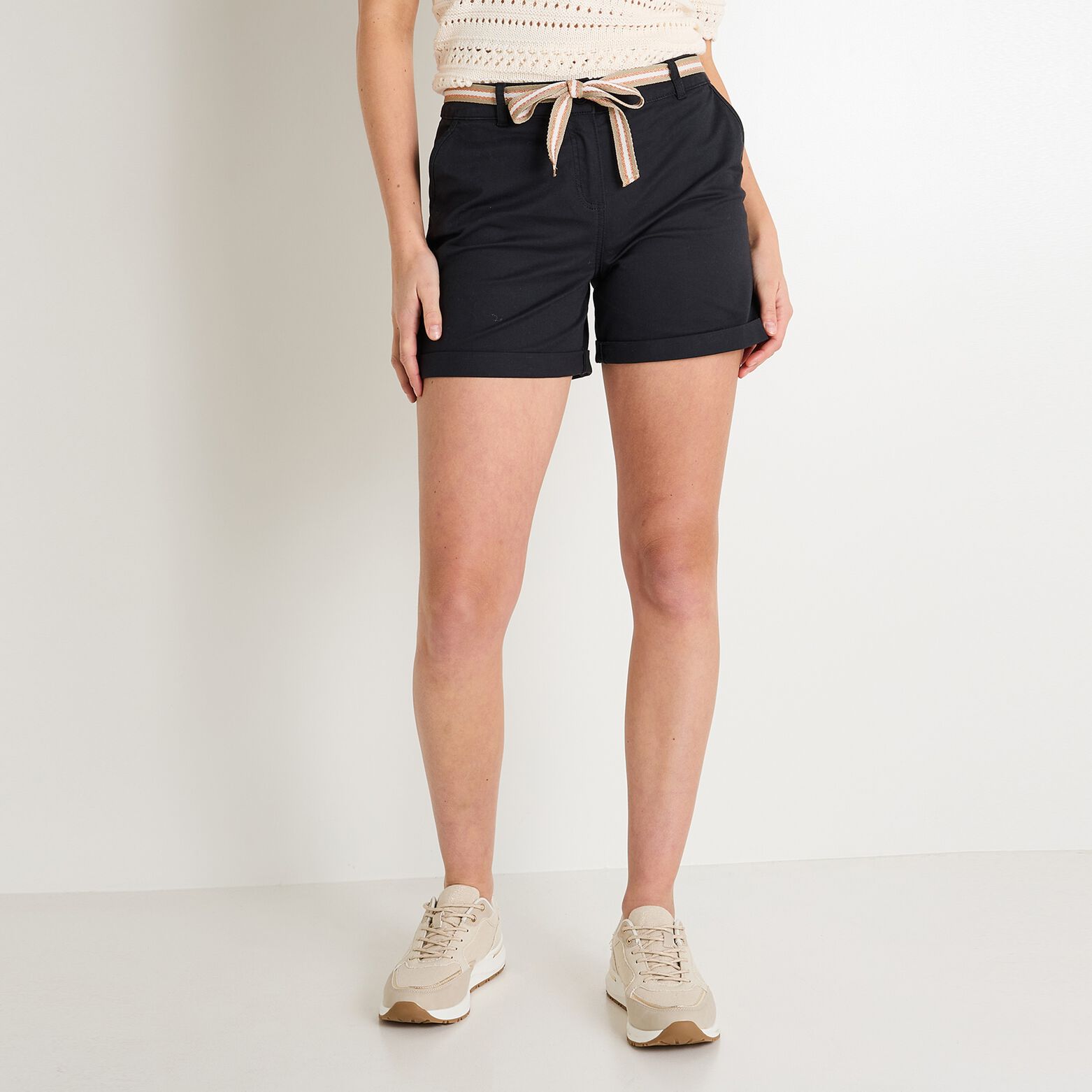 Short à revers femme