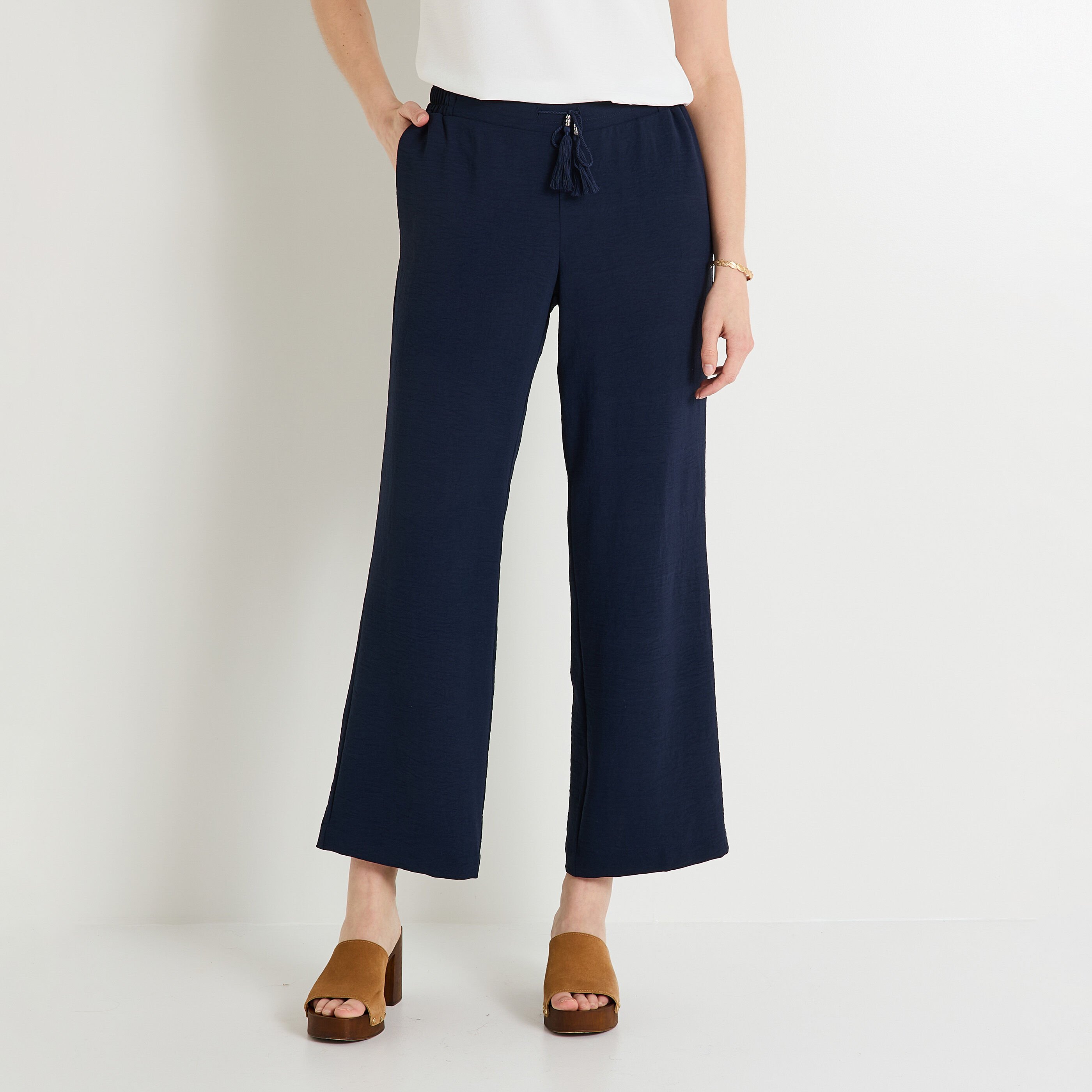 Pantalon large fluide femme