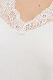 Pull col V dentelle femme