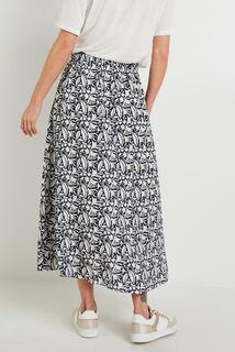Jupe mi-longue boutonnée femme