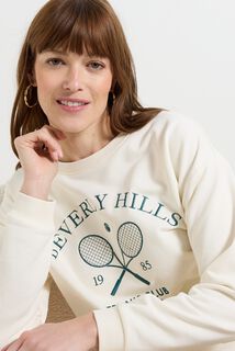 Sweat imprimé tennis femme