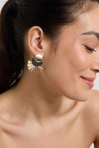 Boucles d'oreilles demi-disques 